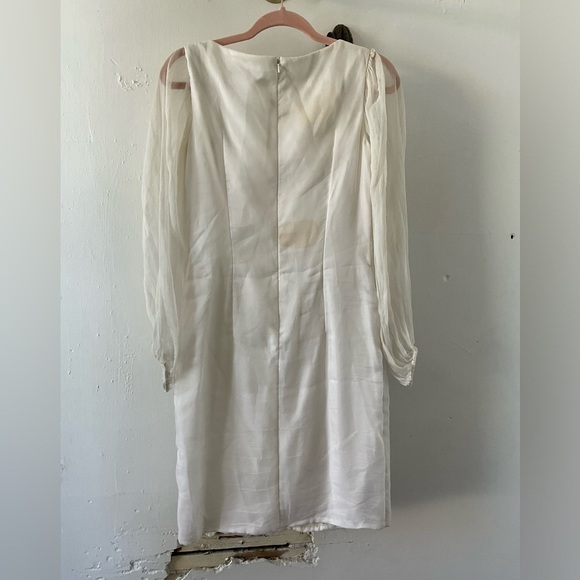 Vintage Tadashi Shoji Feather Sequin Dress - Picture 2 of 5